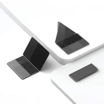 Pawa Portable Foldable Wireless Keyboard With Touchpad - Black